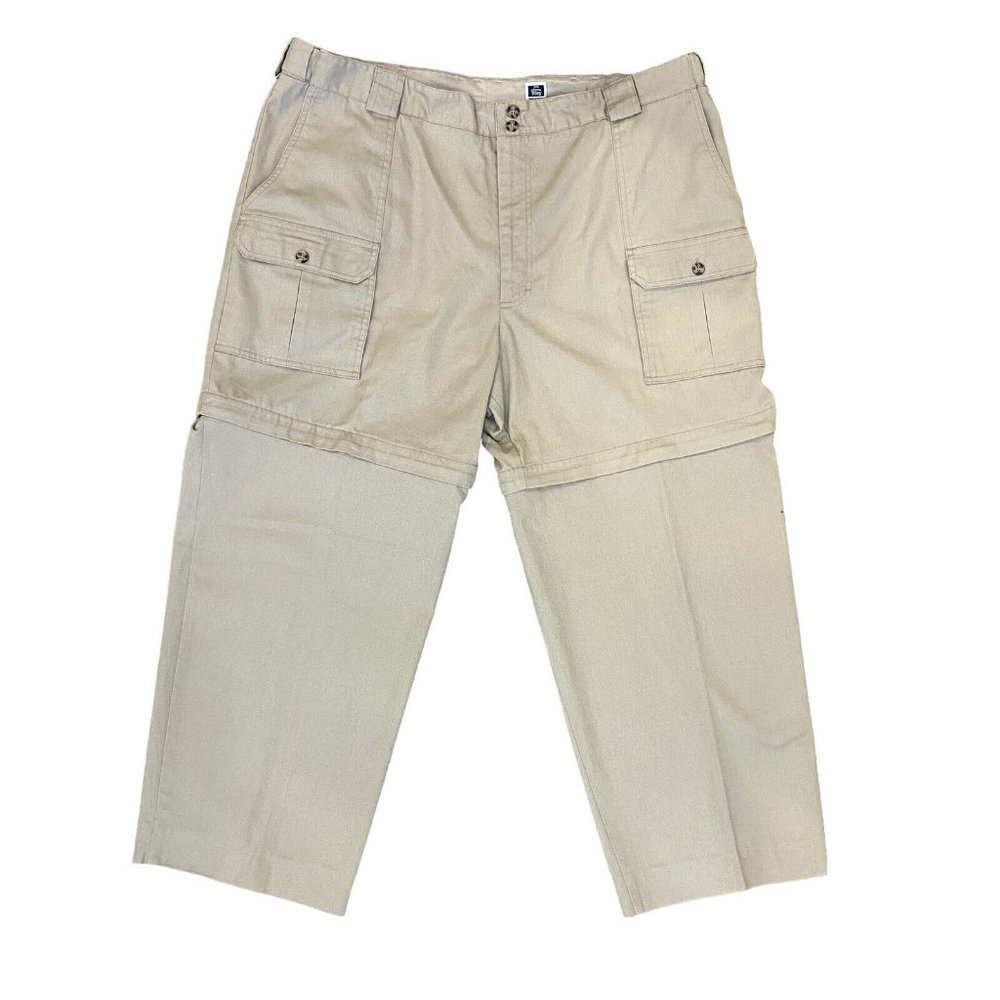 Tilley Endurables Convertible Hiking Pants Size 46x29 Beige Zip Offs Shorts